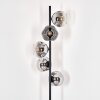 Ripoll Lampadaire Chrome, Clair, Fumé, 5 lumières