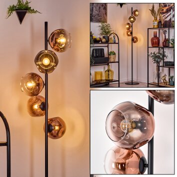 Ripoll Lampadaire Clair, Cuivré, 5 lumières