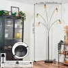 Codecreo Lampadaire Nickel mat, Noir, 5 lumières