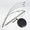 Codecreo Lampadaire Nickel mat, Noir, 5 lumières