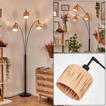 Granja Lampadaire Noir, 3 lumières