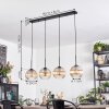 Koyoto Suspension, Boule lumineuse, Suspension Ambre, Clair, 4 lumières