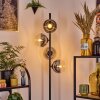 Koyoto Lampadaire Chrome, Clair, Fumé, 4 lumières