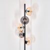 Koyoto Lampadaire Ambre, Clair, Fumé, 5 lumières