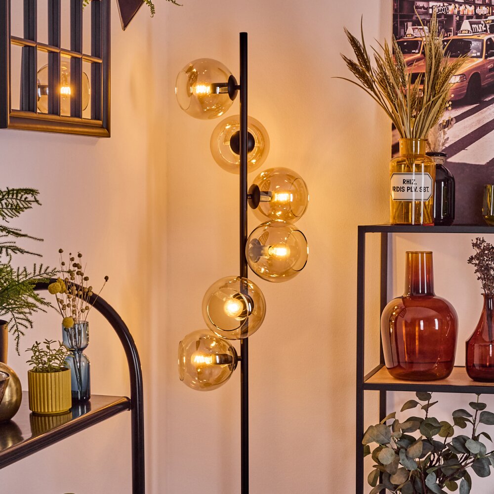 Koyoto Lampadaire Ambre, 6 lumières