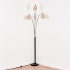 Bongal Lampadaire Chrome, Noir, 3 lumières