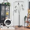 Yaak Lampadaire Noir, 5 lumières