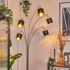Alsen Lampadaire Nickel mat, Noir, 5 lumières