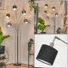 Bassagoda Lampadaire Nickel mat, Noir, 5 lumières