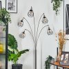 Yaak Lampadaire Nickel mat, Noir, 5 lumières