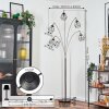 Yaak Lampadaire Nickel mat, Noir, 5 lumières