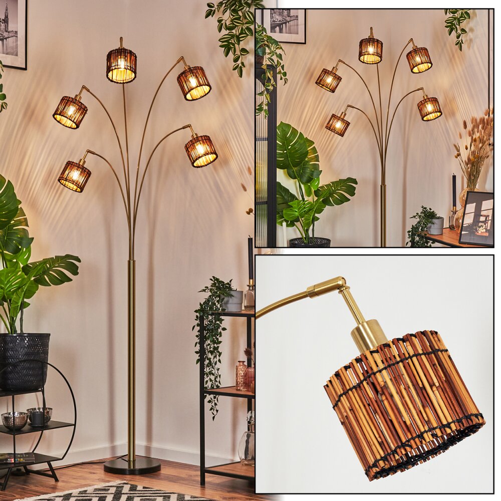 Cando Lampadaire Laiton, Noir, 5 lumières main product photo