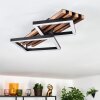 Ellekilde Plafonnier LED Brun, Couleur bois, Noir, 1 lumière