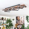 Ellekilde Plafonnier LED Brun, Couleur bois, Noir, 2 lumières