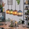 Koyoto Suspension, Boule lumineuse, Suspension Bleu, Vert, Cuivré, 4 lumières