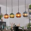 Koyoto Suspension, Boule lumineuse, Suspension Bleu, Vert, Cuivré, 4 lumières