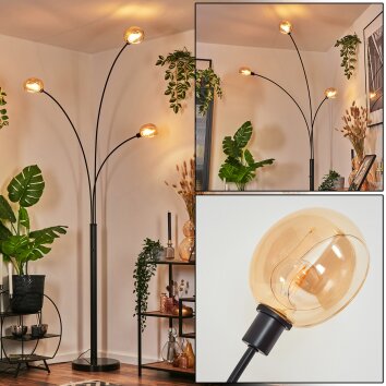 Nikkala Lampadaire Noir, 3 lumières