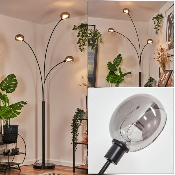 Nikkala Lampadaire Noir, 3 lumières