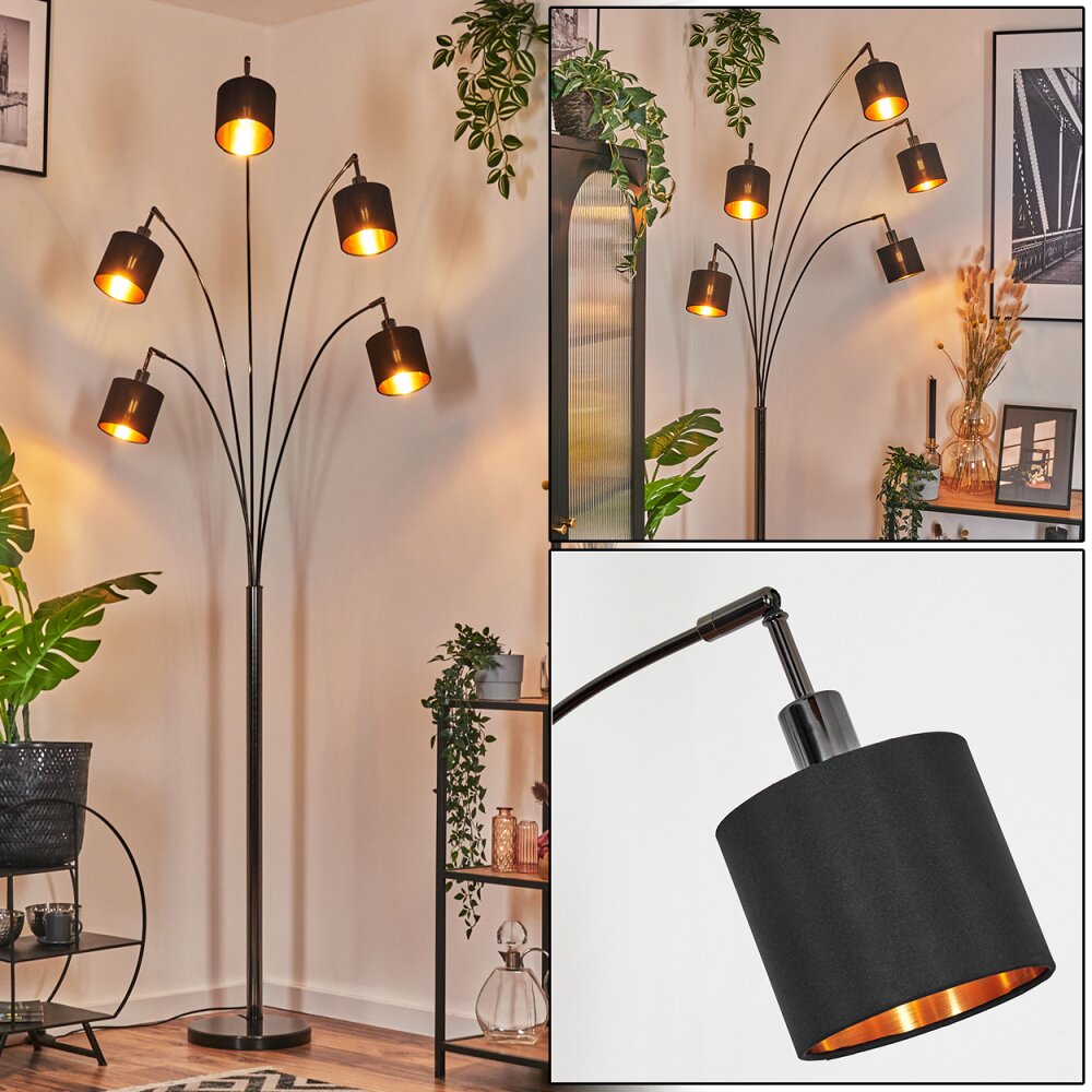 Alsen Lampadaire Chrome, Noir, 5 lumières main product photo