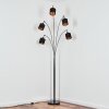 Alsen Lampadaire Chrome, Noir, 5 lumières