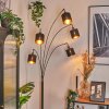 Alsen Lampadaire Chrome, Noir, 5 lumières