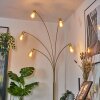 Codecreo Lampadaire Laiton, Noir, 5 lumières