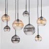 Koyoto Suspension, Boule lumineuse, Suspension Écru, Noir, 8 lumières