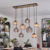 Koyoto Suspension, Boule lumineuse, Suspension Écru, Noir, 8 lumières