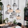 Koyoto Suspension, Boule lumineuse, Suspension Écru, Noir, 8 lumières