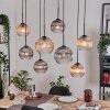 Koyoto Suspension, Boule lumineuse, Suspension Écru, Noir, 8 lumières