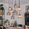 Koyoto Suspension, Boule lumineuse, Suspension Écru, Noir, 8 lumières