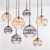 Koyoto Suspension, Boule lumineuse, Suspension Écru, Noir, 8 lumières