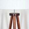 Soungou Lampadaire Chrome, Bois foncé, 1 lumière