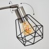 Yaak Lampadaire Nickel mat, Noir, 3 lumières