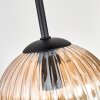 Koyoto Plafonnier, Boule lumineuse 57 cm Ambre, Clair, Fumé, 9 lumières