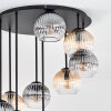 Koyoto Plafonnier, Boule lumineuse 57 cm Ambre, Clair, Fumé, 9 lumières