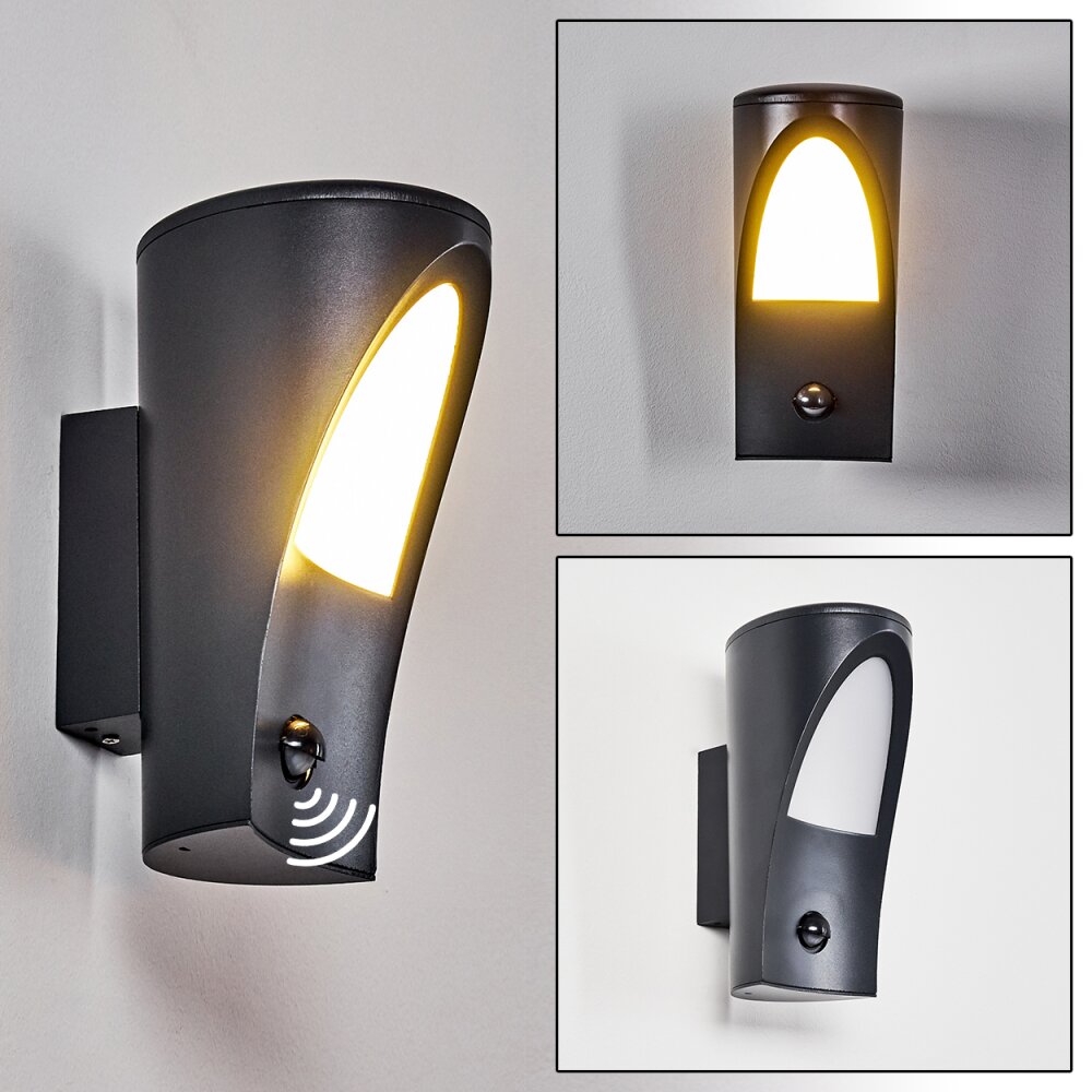 Applique murale d'extérieur Aria Anthracite, 1 lumière, Détecteur de mouvement main product photo