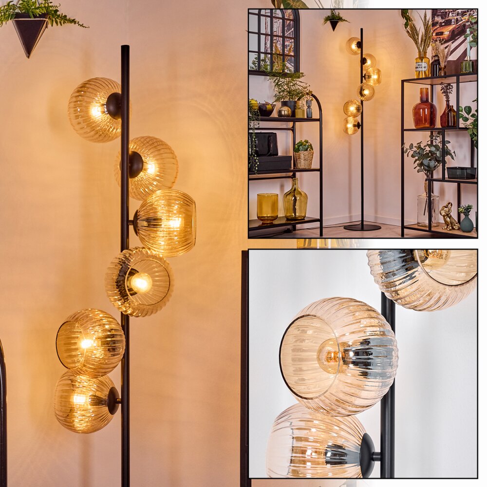 Koyoto Lampadaire Ambre, 6 lumières main product photo