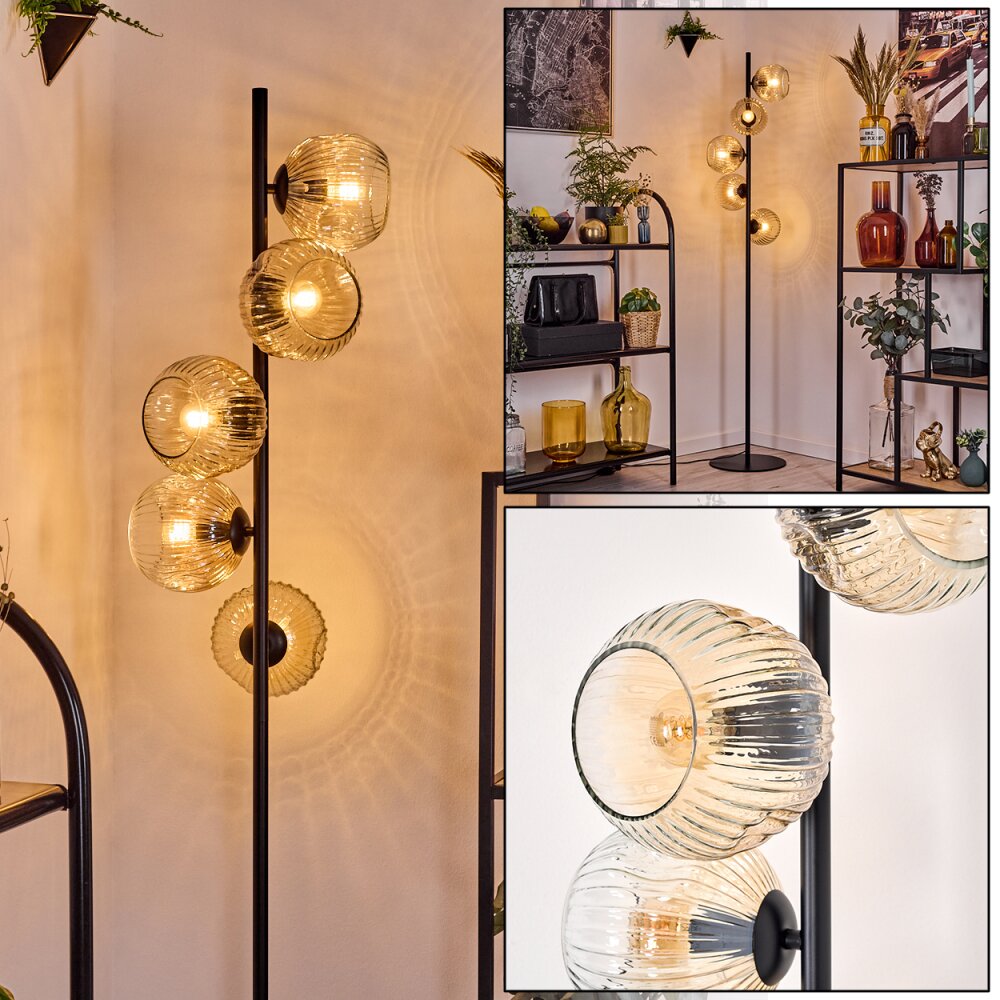 Ripoll Lampadaire Ambre, Clair, 5 lumières main product photo