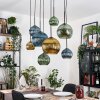 Koyoto Suspension, Boule lumineuse, Suspension Écru, Noir, 8 lumières
