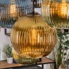 Koyoto Suspension, Boule lumineuse, Suspension Écru, Noir, 8 lumières