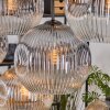 Koyoto Suspension, Boule lumineuse, Suspension Écru, Noir, 8 lumières