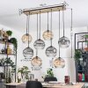 Koyoto Suspension, Boule lumineuse, Suspension Écru, Noir, 8 lumières