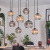 Koyoto Suspension, Boule lumineuse, Suspension Écru, Noir, 8 lumières