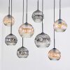 Koyoto Suspension, Boule lumineuse, Suspension Écru, Noir, 8 lumières