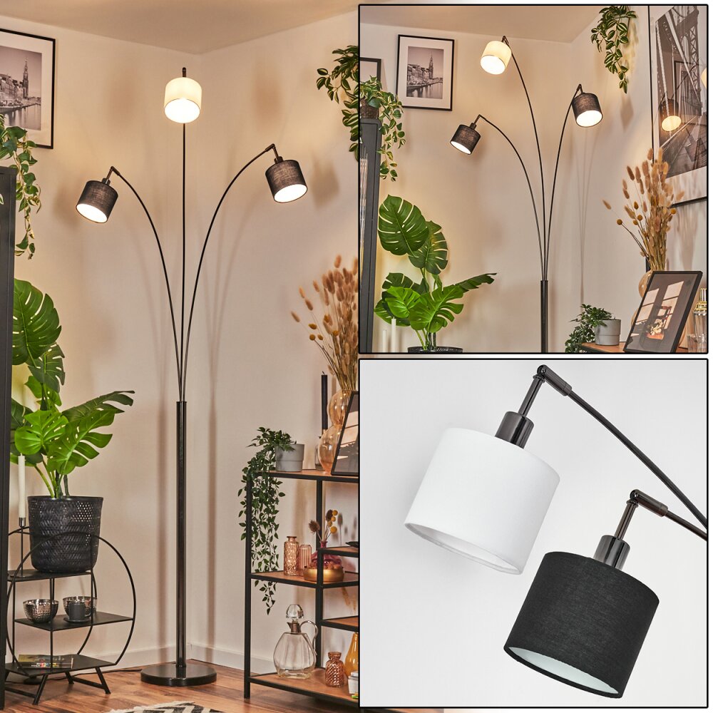 Bassagoda Lampadaire Chrome, Noir, 3 lumières main product photo