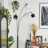 Bassagoda Lampadaire Chrome, Noir, 3 lumières