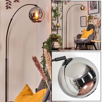 Koyoto Lampadaire, Lampadaires arc Noir, 1 lumière