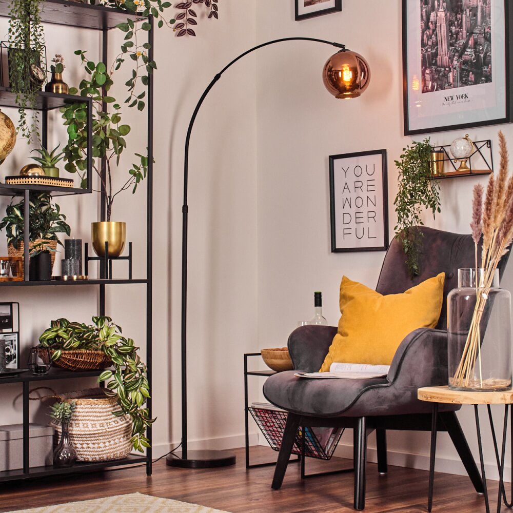Koyoto Lampadaire Noir, 1 lumière