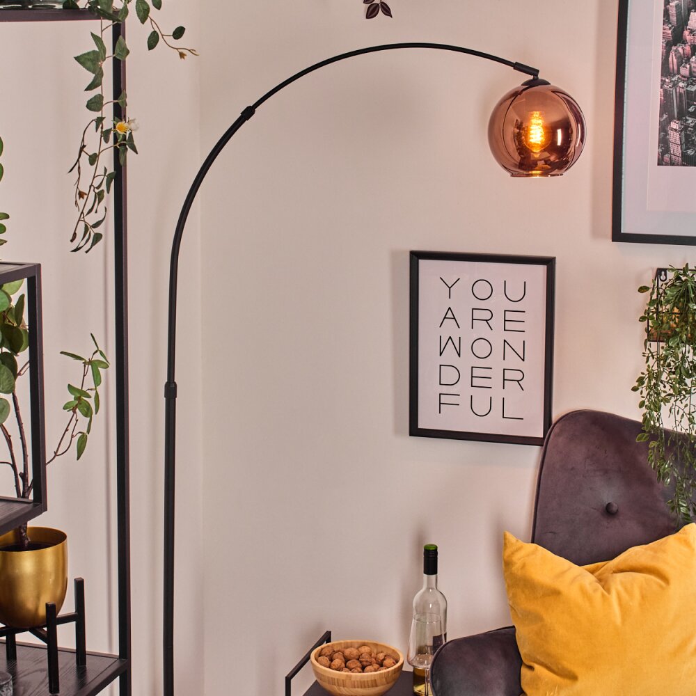Koyoto Lampadaire Noir, 1 lumière